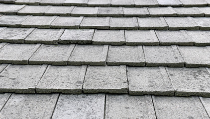 Detail of roof with tiles - 65710595