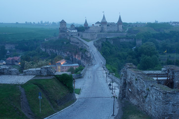 View of the old fortress in predawn