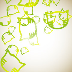 abstract background: cat