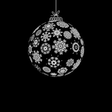 Black and White Christmas ball. + EPS8