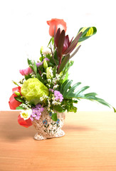 Beautiful  flowers bouquet in vase