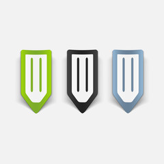 realistic design element: pencil