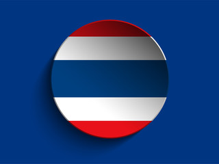 Flag Paper Circle Shadow Button Thailand