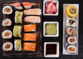 Japanese seafood sushi set
