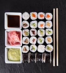 Japanese seafood sushi set