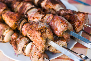 Grilled Meat on Skewers