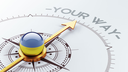 Fototapeta premium Ukraine Your Way Concept