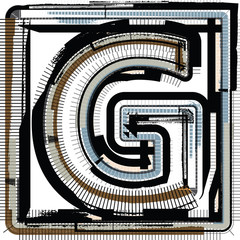 Grunge Font LETTER G