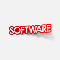 realistic design element: software