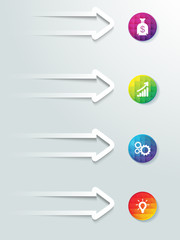 Web icon elements infographic arrows  buttons illustration