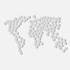 pills concept: map