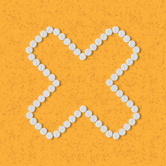 pills concept: cross, no