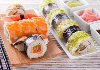 Japanese seafood sushi set