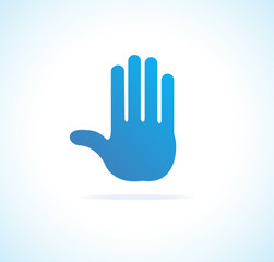 Hand vector, stop icon