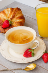 cup of coffee on breakfast