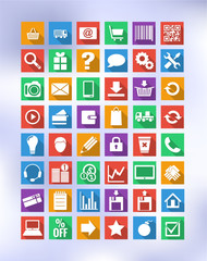 colorful icons for eshop, suitable for flat design