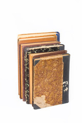 Old books on a white background