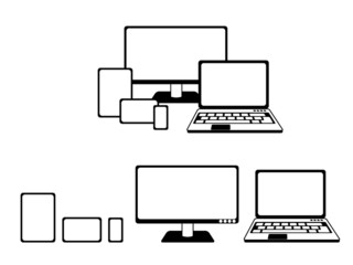 simple scheme of responsive devices, illustration