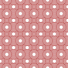 Red and White Circles Tiles Pattern Repeat Background