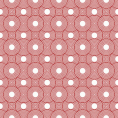 Red and White Circles Tiles Pattern Repeat Background