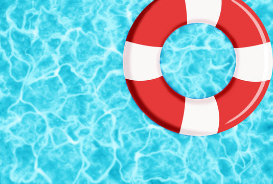 RUBBER RING ON WATER