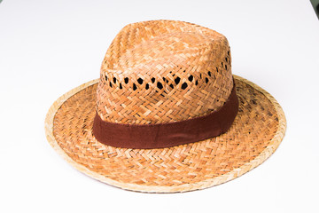Straw hat isolated on white