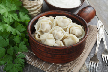 Dumplings with meat