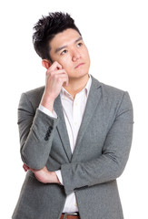 Business man think