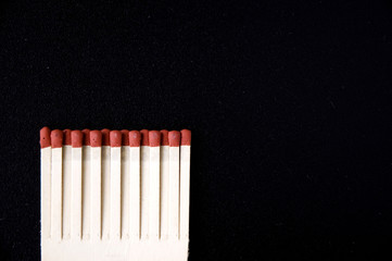 row of matches