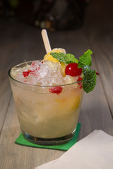 cherry mojito cocktail