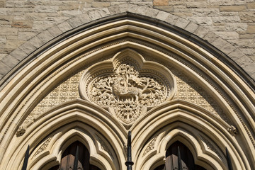 decorated window in Dublin