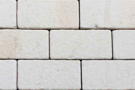 Wall with sandstone blocks typical of Puglia