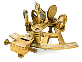 old bronze sextant