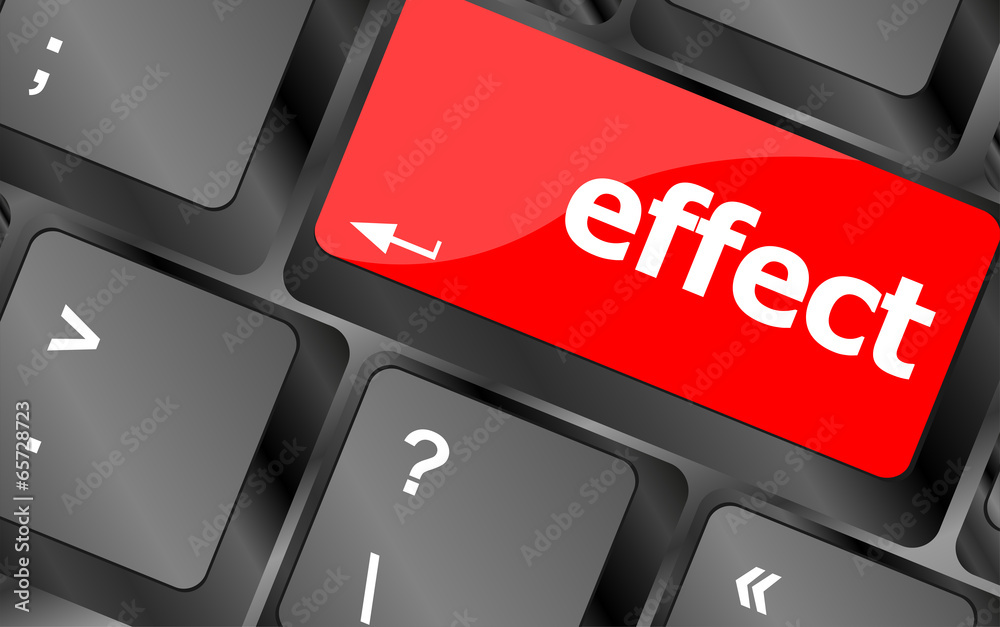 Poster computer keyboard with key effect. internet concept