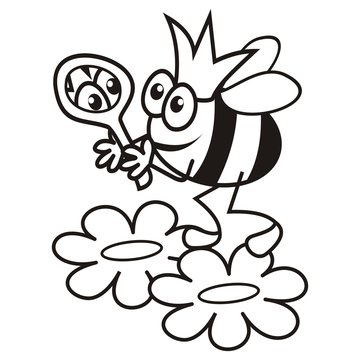 Bee - Queen - coloring book