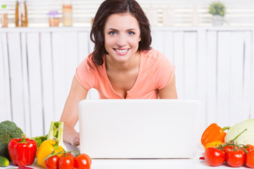 Consulting online about cooking.