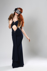 girl in elegant fancy dress