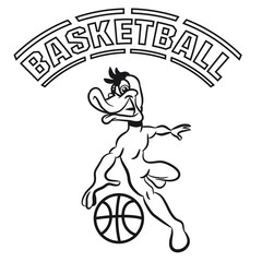 Basketball kämpfer Spieler ball sport