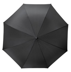 top view of open black umbrella