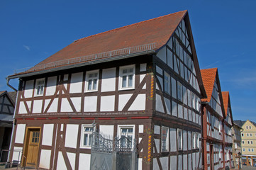 half-timbered house street