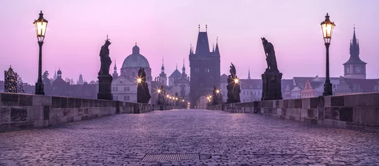 Crédence en verre imprimé Prague Pont de Karlov