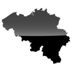 Obraz premium High detailed vector map - Belgium.