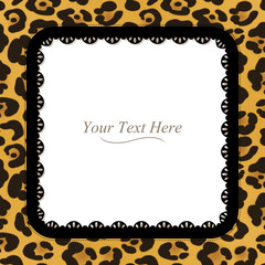 Leopard Spotted Square Frame