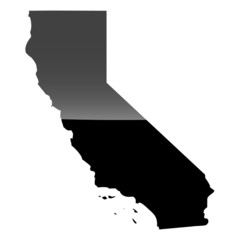 High detailed vector map - California.