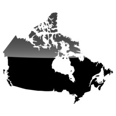 High detailed vector map - Canada.