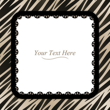 Zebra Striped Square Frame