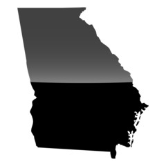 High detailed vector map - Georgia.