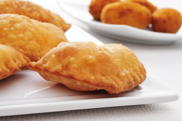 spanish empanadillas, small meat or tuna pies