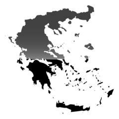 High detailed vector map - Greece.