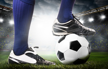 legs of a soccer player